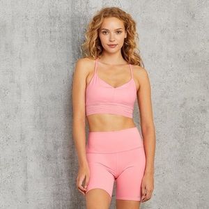 Alo Yoga Macaron pink Lavish Bra Top